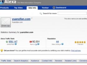 Alexa排名恢复到前100万了