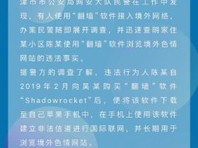 常德一位网友翻墙上外网看色情网站被抓了